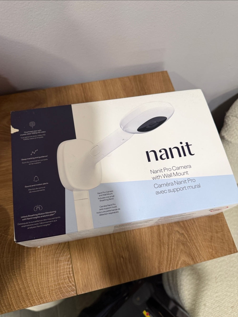 Nanit Pro Camera with Wall Mount - White/Blue Packaging